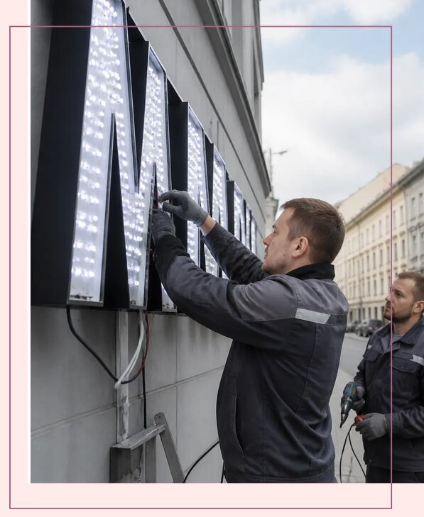 Изготовление и монтаж светодиодных LED вывесок в Магадане